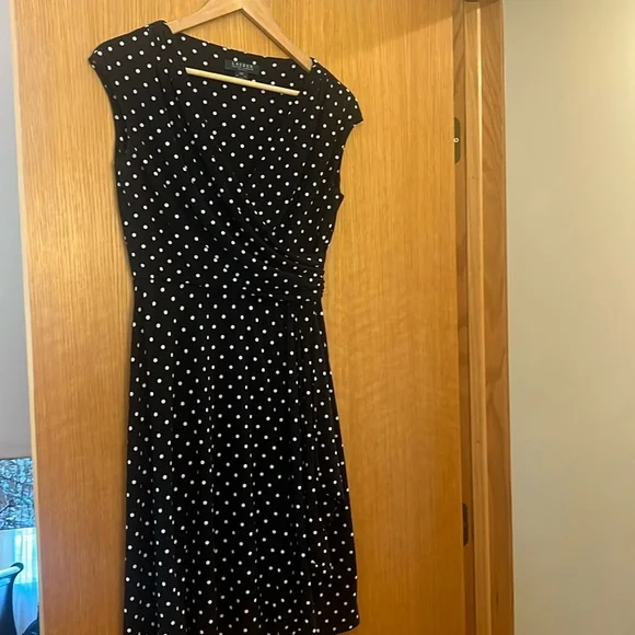 Polka dot black and white Lauren Ralph Lauren Dress - Picture 1 of 6
